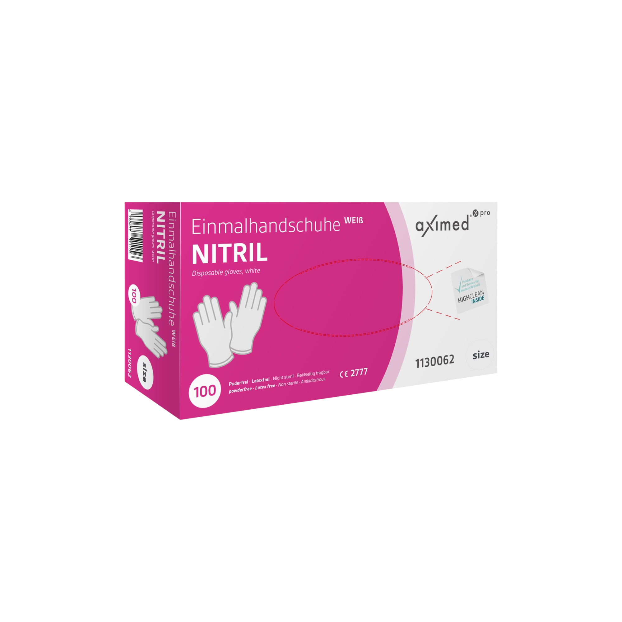 aximed pro Nitril Handschuhe weiß