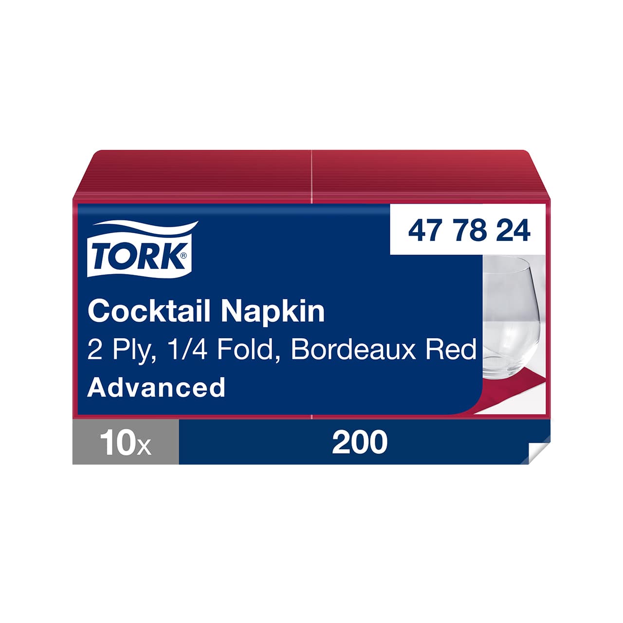 Tork Cocktailservietten Bordeauxrot Tork Cocktailservietten Bordeauxrot