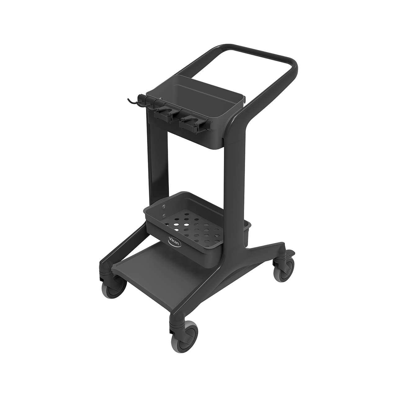 Vikan Mobile Reinigungsstation HyGo, 780 mm, Nicht zusammengebaut, Schwarz