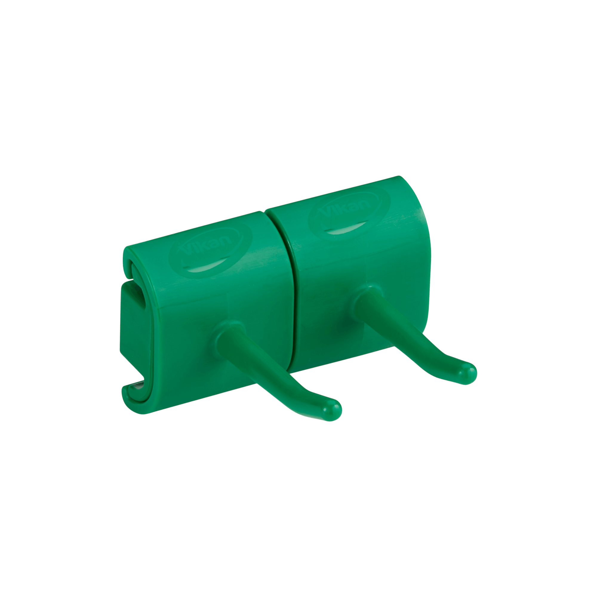 Hygienische Wandhalterung, Doppelhakenmodul, 82 mm, Grün