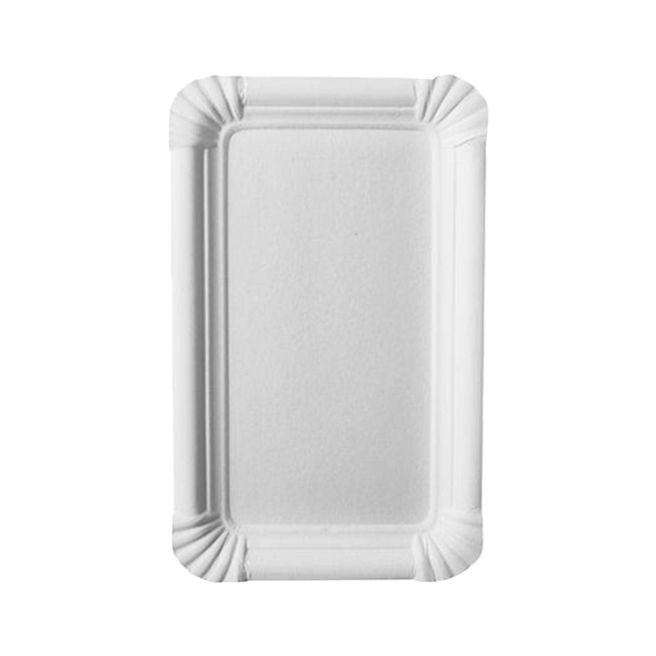Pappteller eckig "pure" 11 x 17,5 cm, weiss Pappteller eckig "pure" 11 x 17,5 cm, weiss