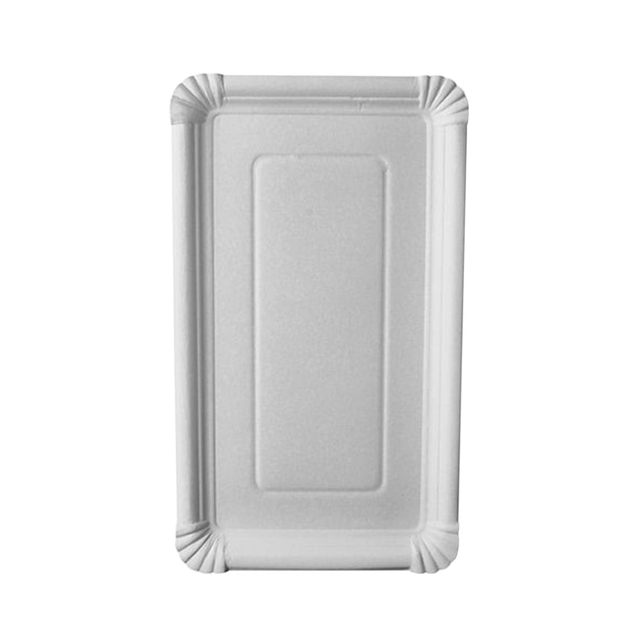 Pappteller eckig "pure" 18 x 33 cm, weiss
