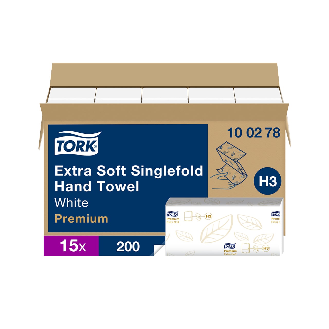 Tork extraweiche Zickzack-Handtücher Weiß H3 Tork extraweiche Zickzack-Handtücher Weiß H3