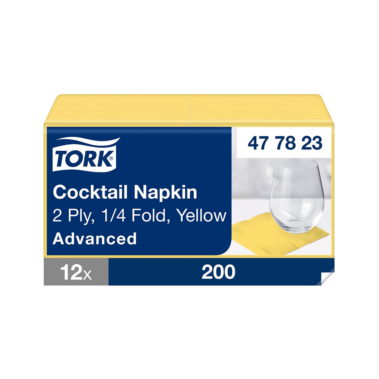 Tork Cocktailservietten Gelb  Tork Cocktailservietten Gelb