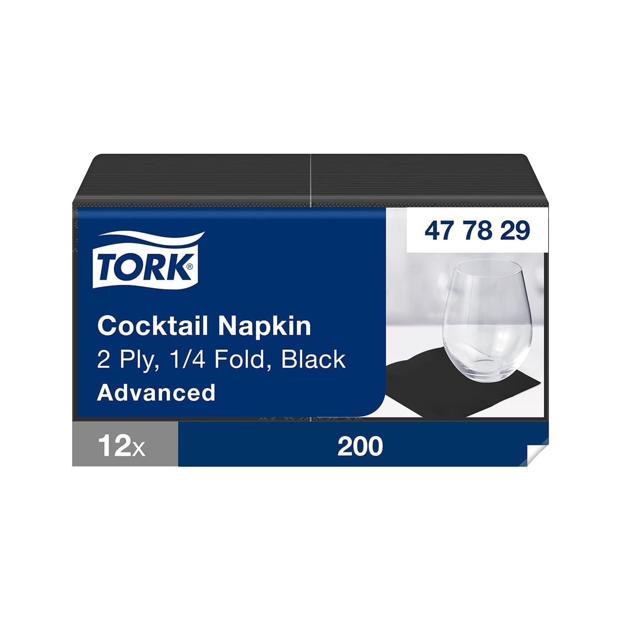 Tork Cocktailservietten Schwarz Tork Cocktailservietten Schwarz