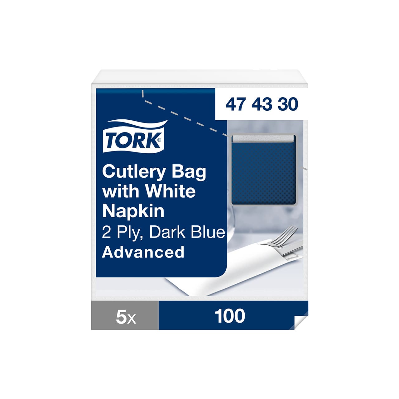 Tork hygienische Bestecktaschen Dunkelblau