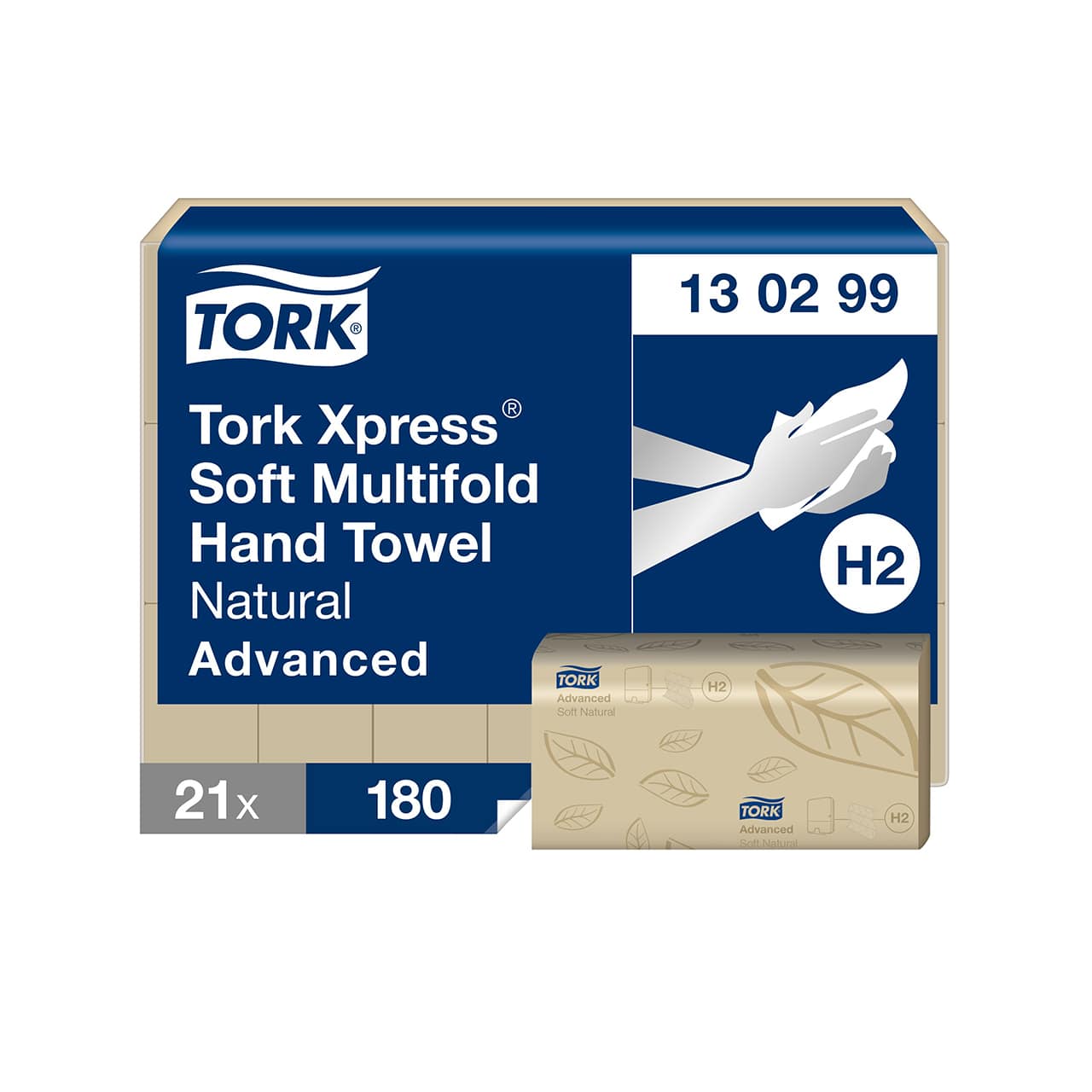 Tork Xpress® weiche Multifold-Handtücher Natur H2