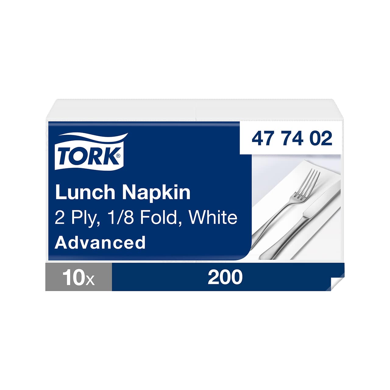 Tork Lunchservietten Weiß 1/8 Falz Tork Lunchservietten Weiß 1/8 Falz