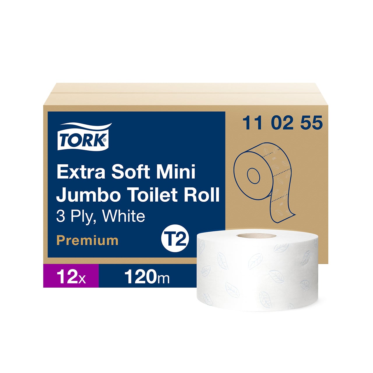Tork extra weiches Mini Jumbo Toilettenpapier Premium, 3-lagig Tork extra weiches Mini Jumbo Toilettenpapier Premium, 3-lagig