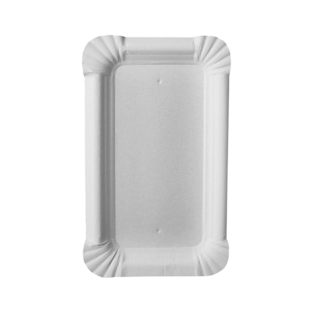 Pappteller eckig "pure" 9 x 15 cm, weiss Pappteller eckig "pure" 9 x 15 cm, weiss