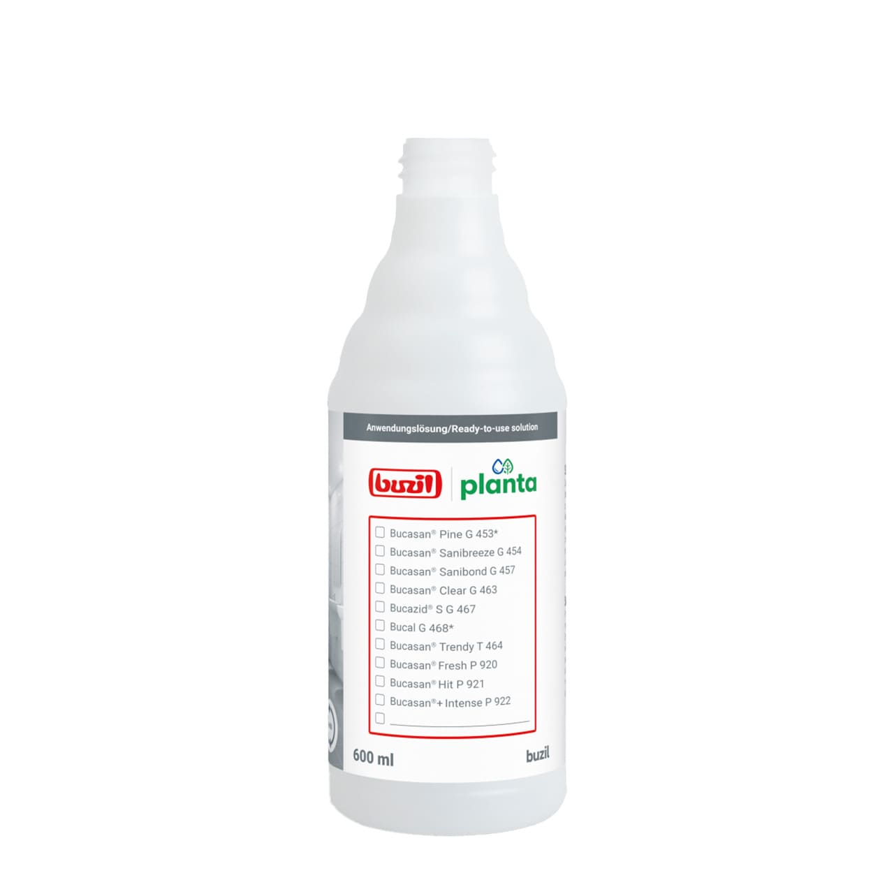 Leerflasche 600ml Anwenderlösung Sanitär  H310