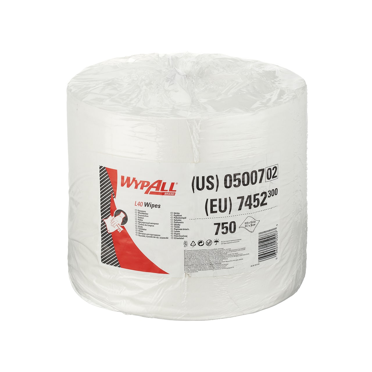 Wypall L40 Wischtuch Großrolle weiß 34x32cm 1-lag. Wypall L40 Wischtuch Großrolle weiß 34x32cm 1-lag.