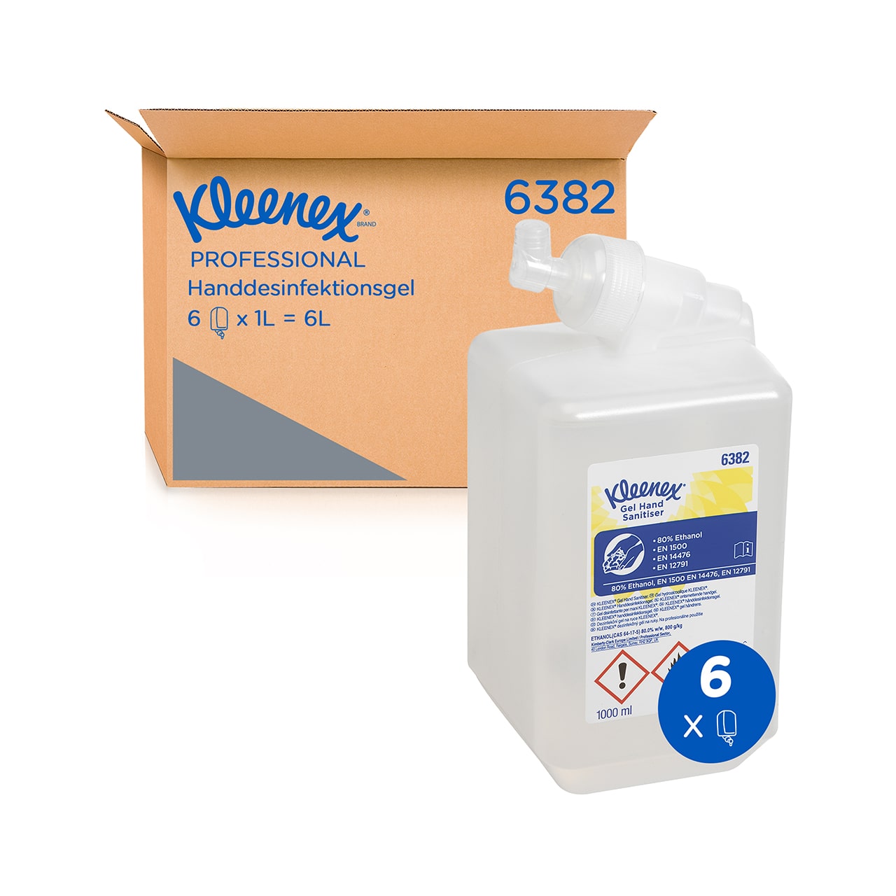 Kleenex Händedesinfektionsgel mit Alkohol transp.