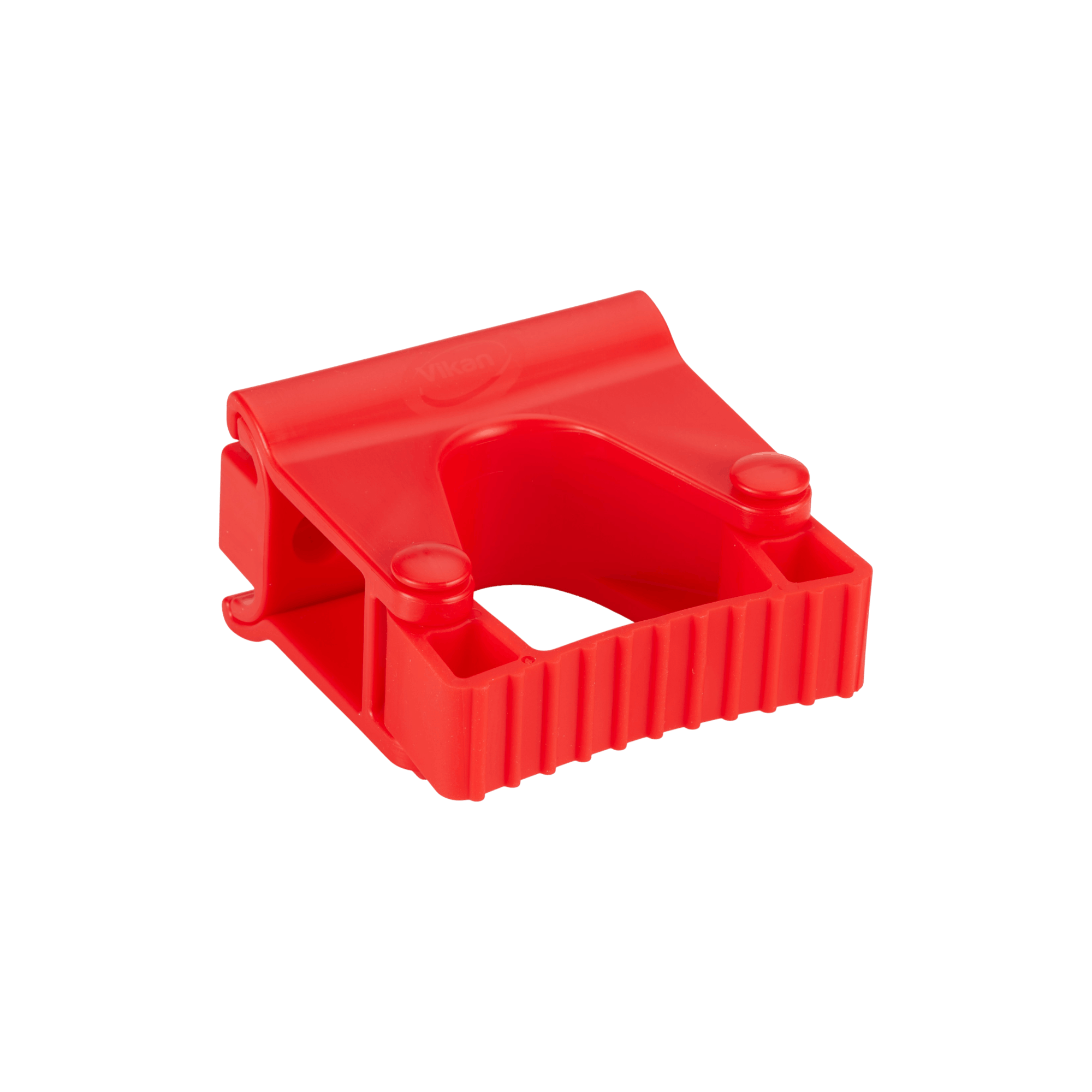 Hygienische Wandhalterung, Gummi-Clip-Modul, 82 mm, Rot