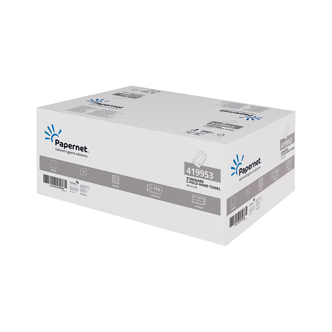 Falthandtuch C-Falz 1-lagig Naturweiß Falthandtuch C-Falz 1-lagig Naturweiß