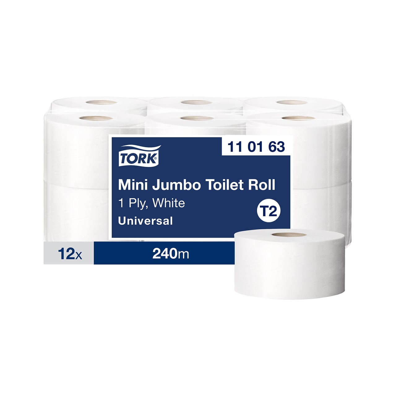 Tork Mini Jumbo Toilettenpapier Universal – 1-lagig Tork Mini Jumbo Toilettenpapier Universal – 1-lagig