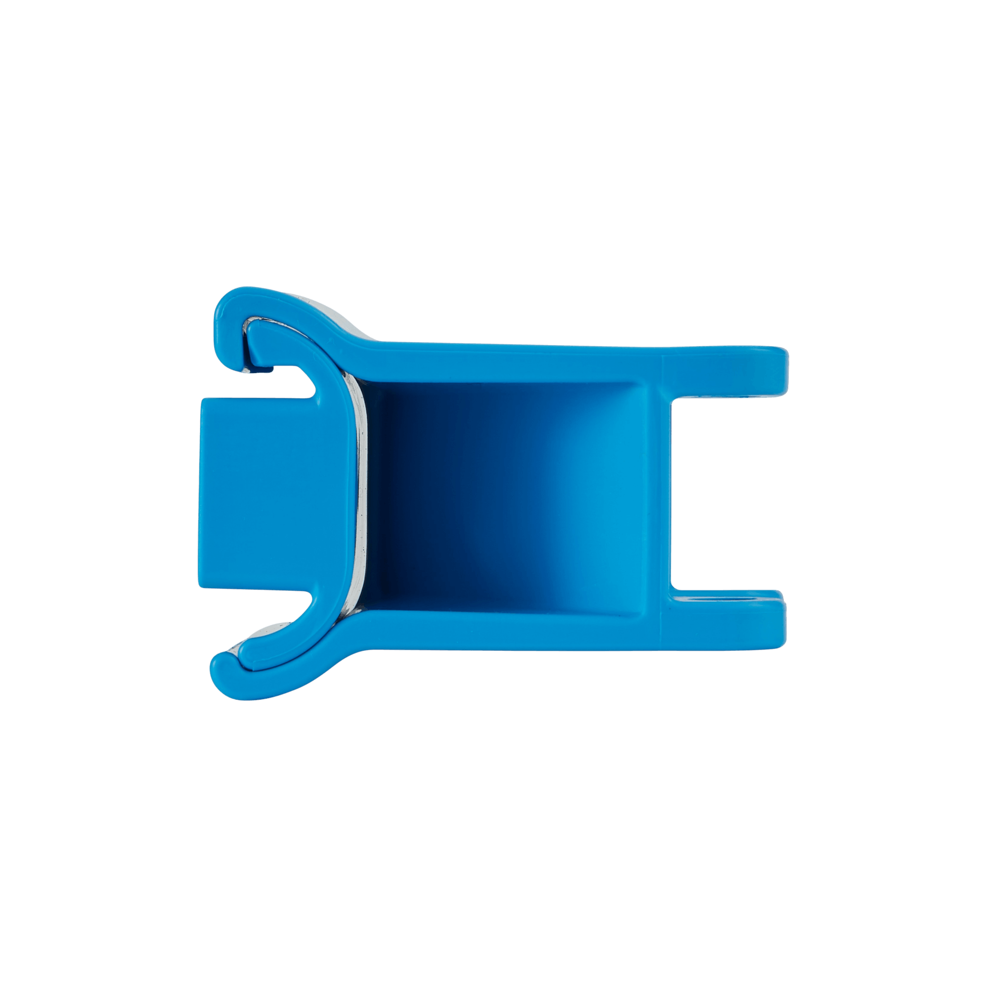 Hygienische Wandhalterung, Gummi-Clip-Modul, 82 mm, Blau