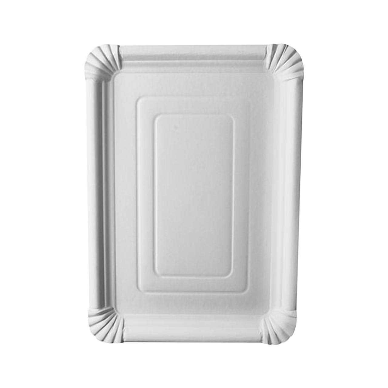 Pappteller eckig "pure" 24 x 33 cm, weiss
