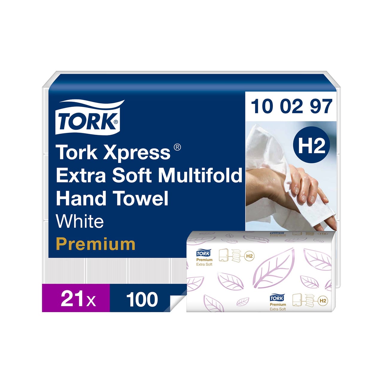 Tork Xpress® Extraweich Multifold-Handtücher Weiß H2 Tork Xpress® Extraweich Multifold-Handtücher Weiß H2