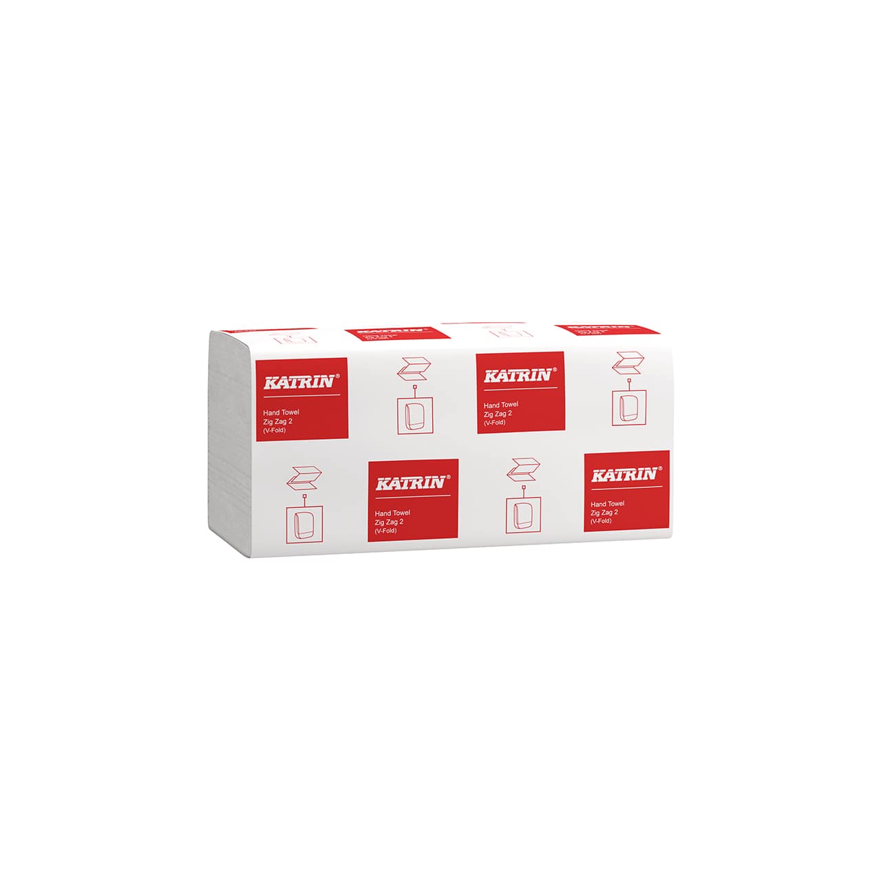 Katrin V-Falz Falthandtücher Zick Zack 200 Blatt 2-lagig, Handy Pack